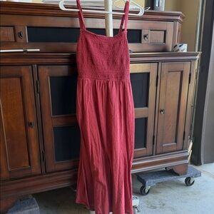 Old Navy Red Midi Dress